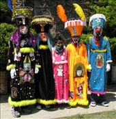 'Chinelos' preparing for the dance outside the local church.: by tlalpan, Views[715]