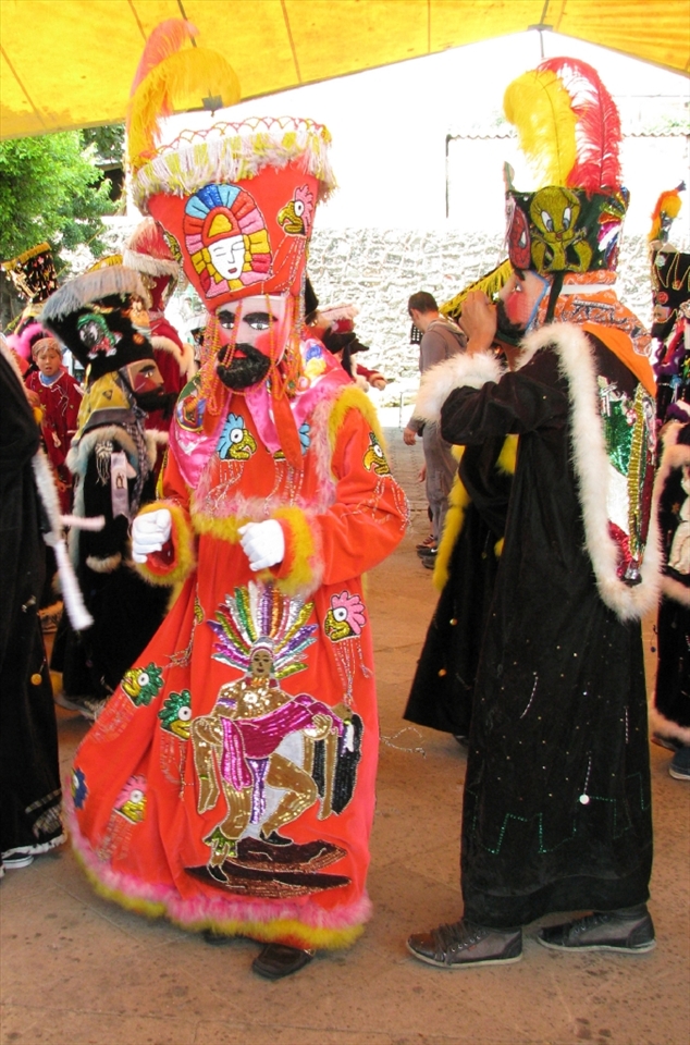 At the 'dance' during the Corpus Christi celebration.