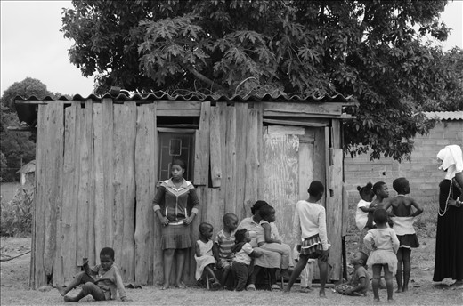 The woman seated in the middle is Mama Doris who runs the crèche. Her English isn't very good and neither is my Zulu but we managed to communicate somehow. She sat in this spot most days watching the volunteers interact with the children and always had a crowd around her. She is an amazing woman letting the parents or guardians of the kids pay with what they can, or sometimes not at all, for her services. A few children who have no living relatives to take care of them stay here full time.