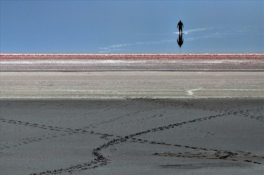 salt lake landscape of Turkey 