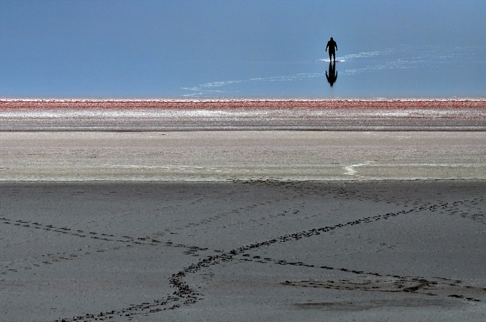 salt lake landscape of Turkey 