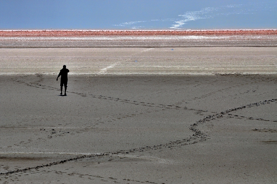 salt lake landscape of Turkey 