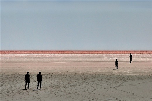 salt lake landscape of Turkey 