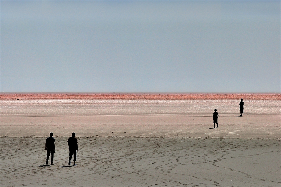 salt lake landscape of Turkey 