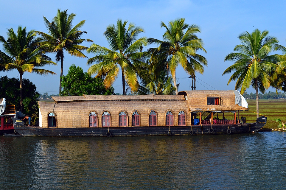 The best mode of transport in the Kerala backwaters.