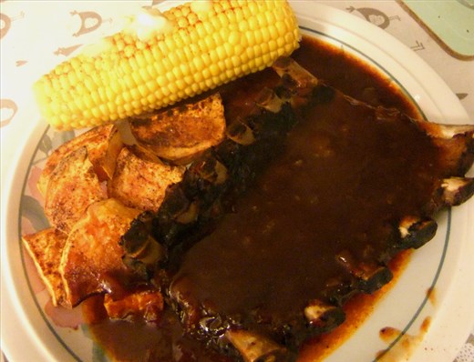 Served up with corn on the cob, very African.