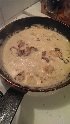 Sauce is simmering nicely