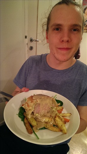 Finished dish and myself!