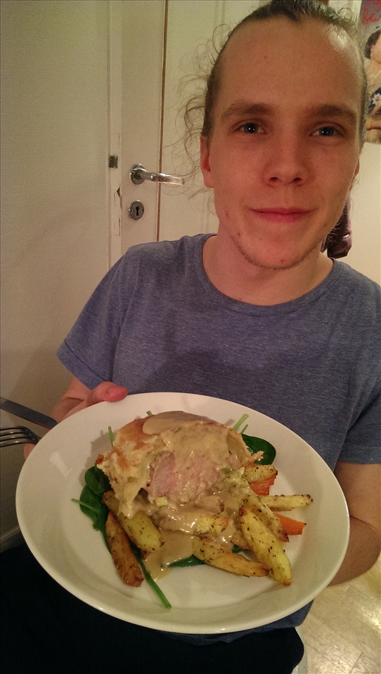 Finished dish and myself!