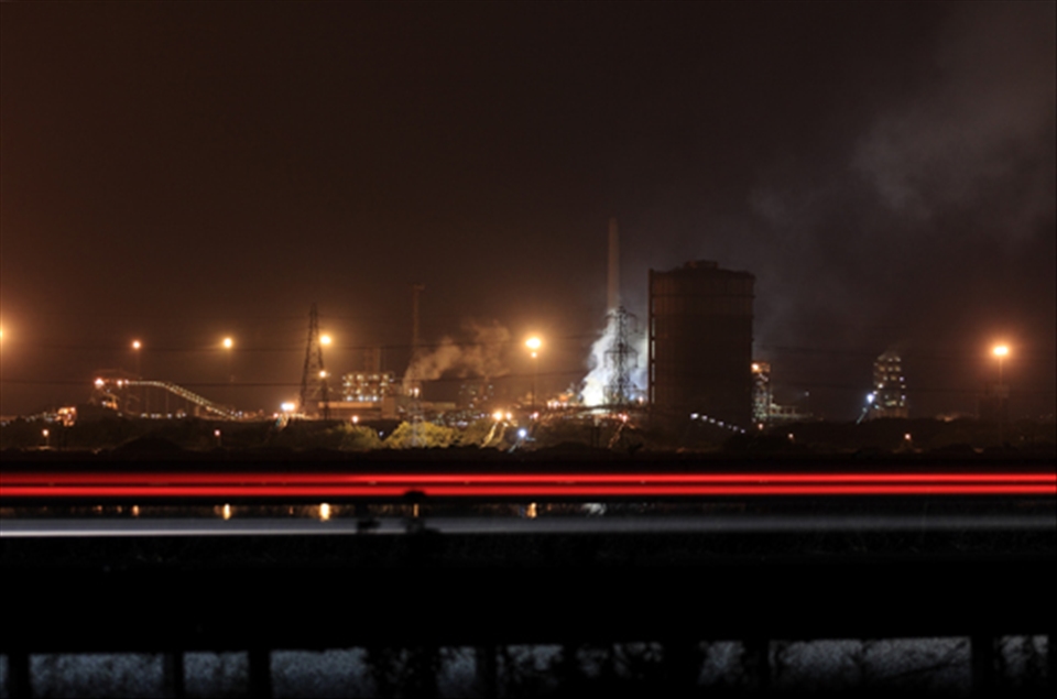 Port Talbot Steelworks at night