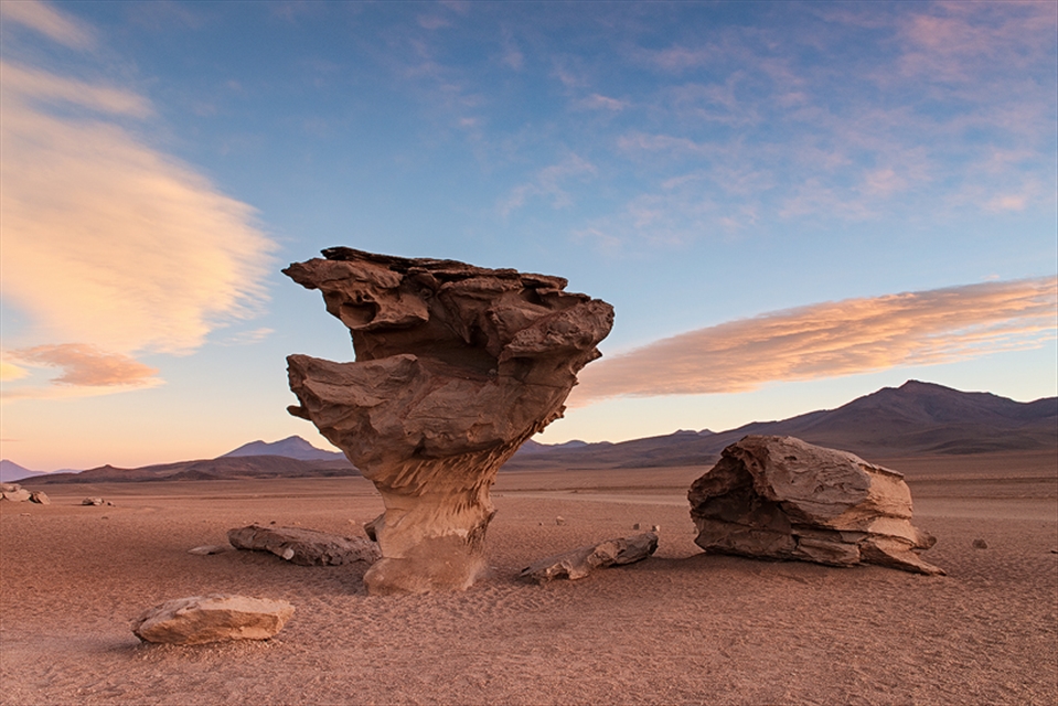 Arbol de Piedra ,an iconic rock in Siloli Desert  