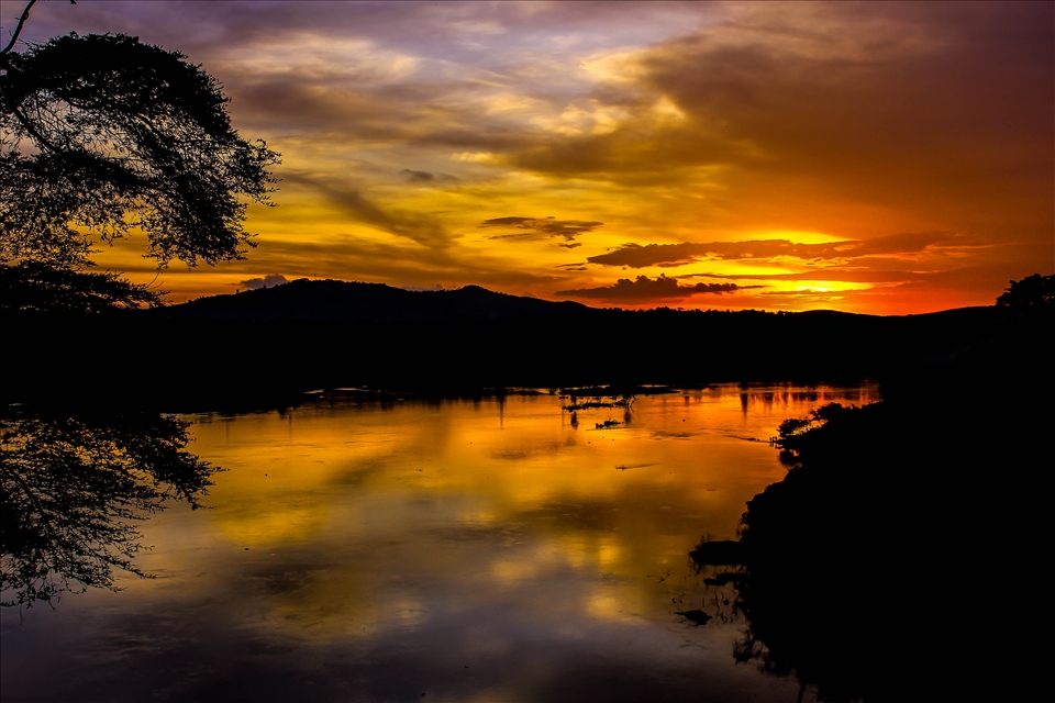 Sunsets over the Nile River created unearthly colours and awe inspiring beauty