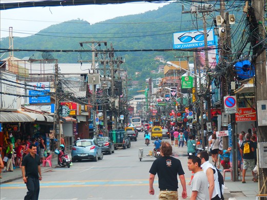 Patong Beach, Thailand, this is the busy main street