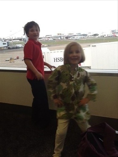 A couple of models I met in the departure lounge