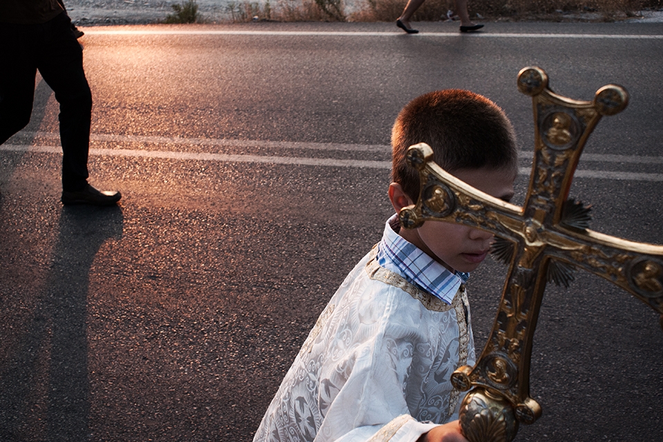 GREECE. Euboea island. Limni village. Feast of Virgin Mary. 2012.