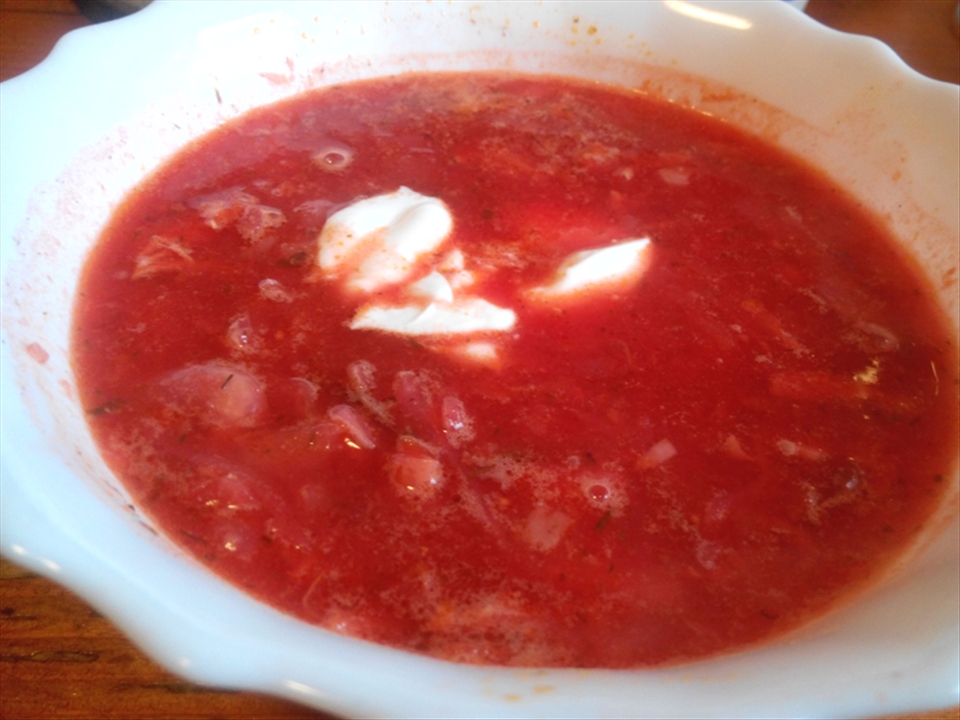 My own plate with a little sour cream