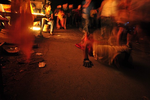 Monks pay homage by lying in prostrate position aided by brief steps in between.