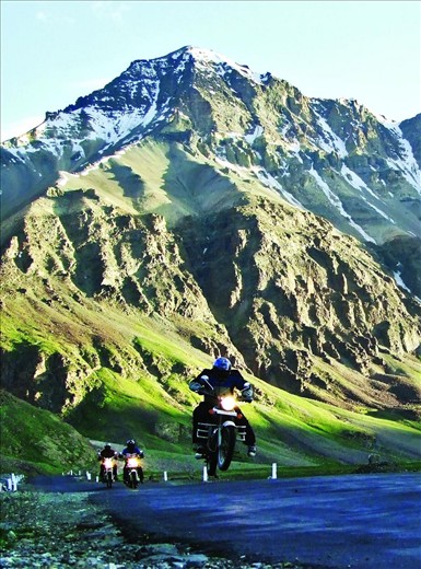 approach to the world's highest motorable road was getting bumpy and tougher.