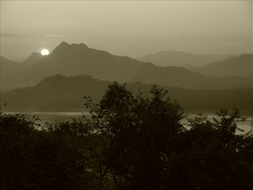 The sun sets over Luang Prabang and on my time there