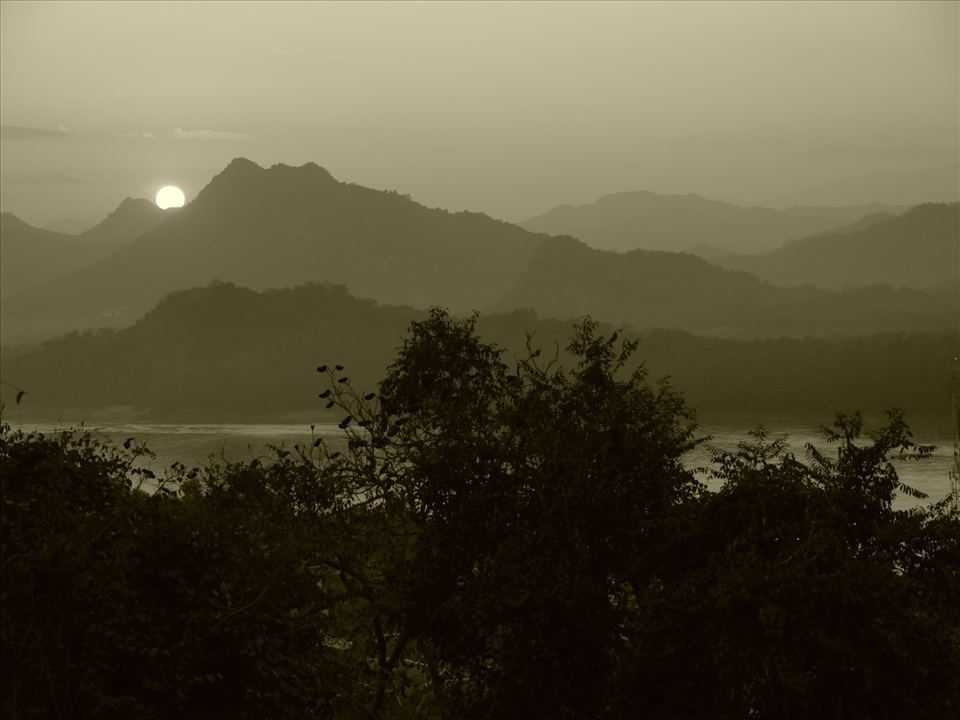 The sun sets over Luang Prabang and on my time there