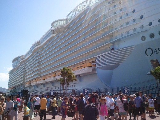 Side view of the ship