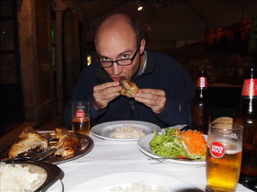 Spit-roasted chicken!!