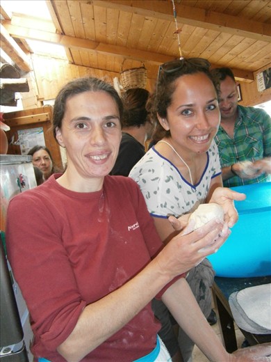 Me and Donatella making dough!