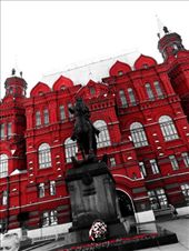 The statue of Marshal Zhukov infront of the State History Museum. He was a Soviet military commander who, in the course of World War II, led the Red Army to liberate the Soviet Union from occupation, to advance through Eastern Europe, and to conquer Germany’s capital, Berlin.: by treefrog, Views[260]