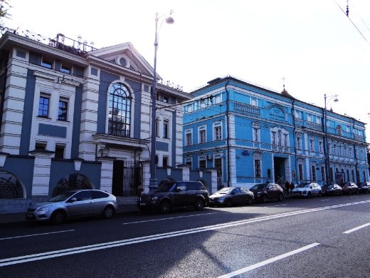 The buildings right across the Pushkin museum