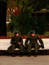 Some Russian police officers sitting around enjoying the lovely autumn day: by treefrog, Views[172]