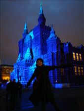 Me infront of the Museum during the Moscow lights show in October: by treefrog, Views[183]