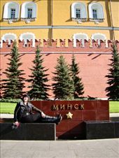 Me sitting on top of the tomb for the forgotten soldiers of Minsk: by treefrog, Views[136]