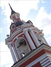The monastery’s red-and-white bell tower: by treefrog, Views[121]