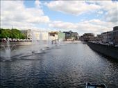 walking across this bridge and watching the water fountains in the river: by treefrog, Views[178]