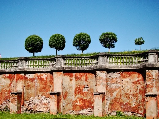 The walls surrounding the gardens