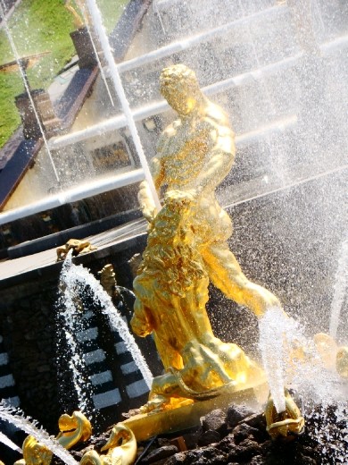 Samson tearing open the jaws of a lion