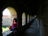 Me sitting inside the walls of the Shlisselburg fortress: by treefrog, Views[175]