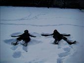 Us making snow angels in front of Saint Isaac's Cathedral: by treefrog, Views[330]