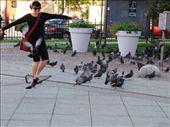 Me chasing pigeons in front of the Cathedral: by treefrog, Views[186]