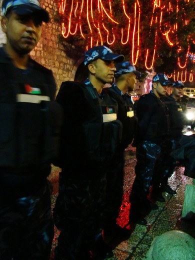 Standing right by the Barriers of Manger Square
