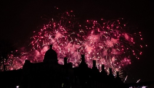 Fireworks on New year's 