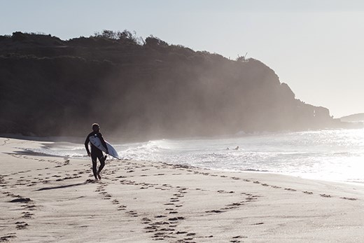 Off to work for the day after a good morning surf