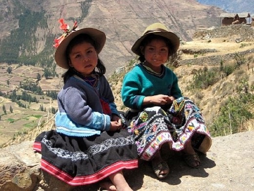 Beautiful local young girls in Cusco
