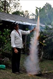 Native of the country celebrating the birthday of his boss with  illegal fireworks: by true-stories, Views[293]