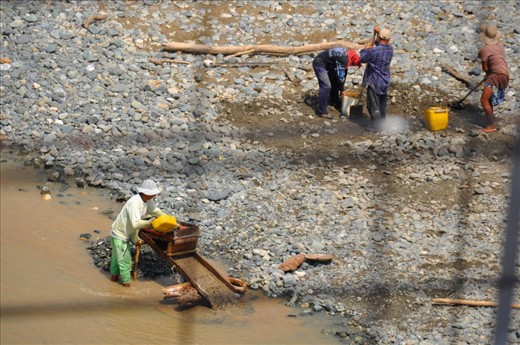10 hour in car , 2 hour walk, from a wood bridge with 187 years old and huge fences , I captured people working in search gold