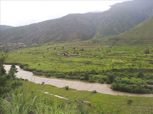 The Wancghu River View _ Wang valley_Thimphu_ August_2014