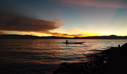 Priceless scenery.
After a long day, a golden sunset is a rewarding view as you breath the fresh air, hear the placid sound of waves crashing gently into the shore of a calm lake.