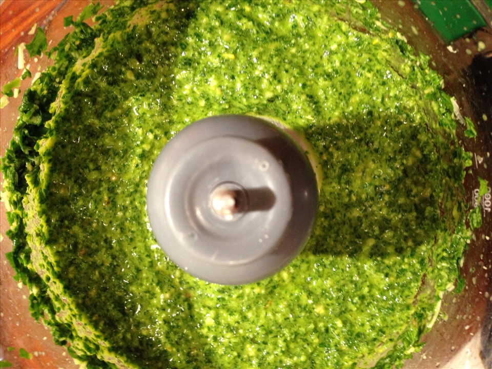 The Pesto ready and looking fabulous 