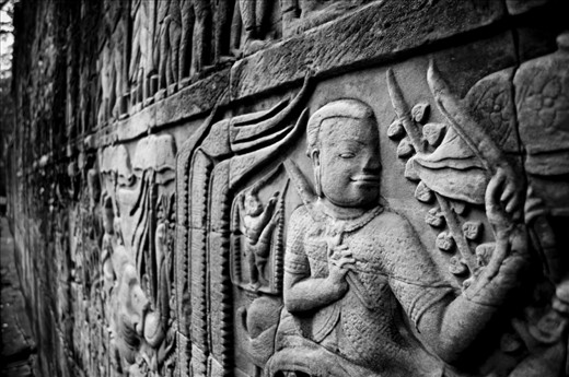 -The Way We Were-
Whilst back in Cambodia for another volunteer mission trip I wanted to capture the charm and wonder of Cambodia while also capturing the harsh poverty that went alongside it. This is a picture of some of the wall carvings in one of the temples in Angkor Wat in the Siem Reap province of Cambodia. There are hundreds of temples in this region which are a remnant of the once glorious Khmer Empire. Quite a contrast to how the country is now; still struggling over thirty years after Pol Pot’s Khmer Rouge regime decimated this nation.