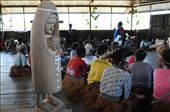Activity in a simple church at Us village. Asmat carvings interpret the figure Mother Mary holding the baby Jesus in the imagination of an Asmat carver. The idea Asmat carving is very unique and original.: by ule, Views[420]